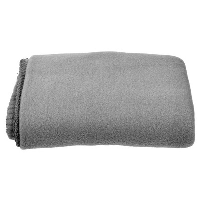 Gray Twin Fleece Throw Blanket for Pets and Baby