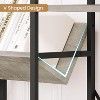 Acekool 4-Tier Industrial Bookcase, 54" Open Shelf with Metal Frame for Living Room, Bedroom & Office - Grey - 3 of 4