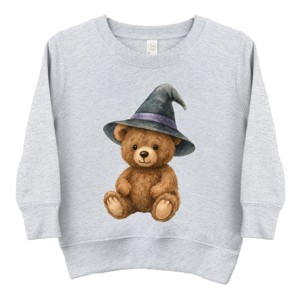 Watercolor Witchy Bear - Kids Youth Sweatshirt and Kids Toddler Sweatshirt - 1 of 2