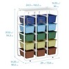 ECR4Kids 5-Tier Storage Rack with 15 Cubby Bins 5x3 - 2 of 4