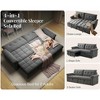 AMERLIFE Convertible Sofa Bed, 4-in-1 Couch with Pull-Out Sleeper, 5-Position Backrest, Tufted Chenille, Easy 10-Min Assembly - 4 of 4