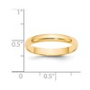 Black Bow Jewelry 2mm to 6mm 14K Yellow Gold Lightweight Half Round Standard Fit Band - 3 of 4