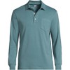 Lands' End Men's Long Sleeve Cotton Supima Polo Shirt with Pocket - 3 of 3