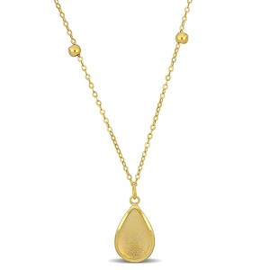 EVERLY JEWELRY | 14K Yellow Gold Teardrop Pendant with Chain - 18 inch - 1 of 4