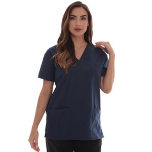 Just Love Solid Scrub Top for Women with Pockets and V-Neck - Comfortable and Professional Medical Uniform - 1 of 3