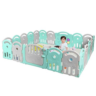 Image of Costway 20-Panel Baby Playpen Kids Activity Center Playard w/Music Box