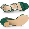 Allegra K Women's Rhinestone Open Toe Block Heels Sandals - 4 of 4
