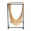 Storied Home Woven Jute and Metal Magazine Holder, Natural and Black - 3 of 4