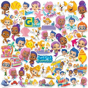 Bubble Guppies Variety 50ct Vinyl Large Deluxe Stickers Variety Pack - 1 of 4