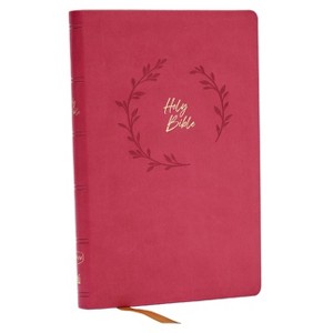 NKJV Holy Bible, Value Ultra Thinline, Pink Leathersoft, Red Letter, Comfort Print - by  Thomas Nelson (Leather Bound) - 1 of 1