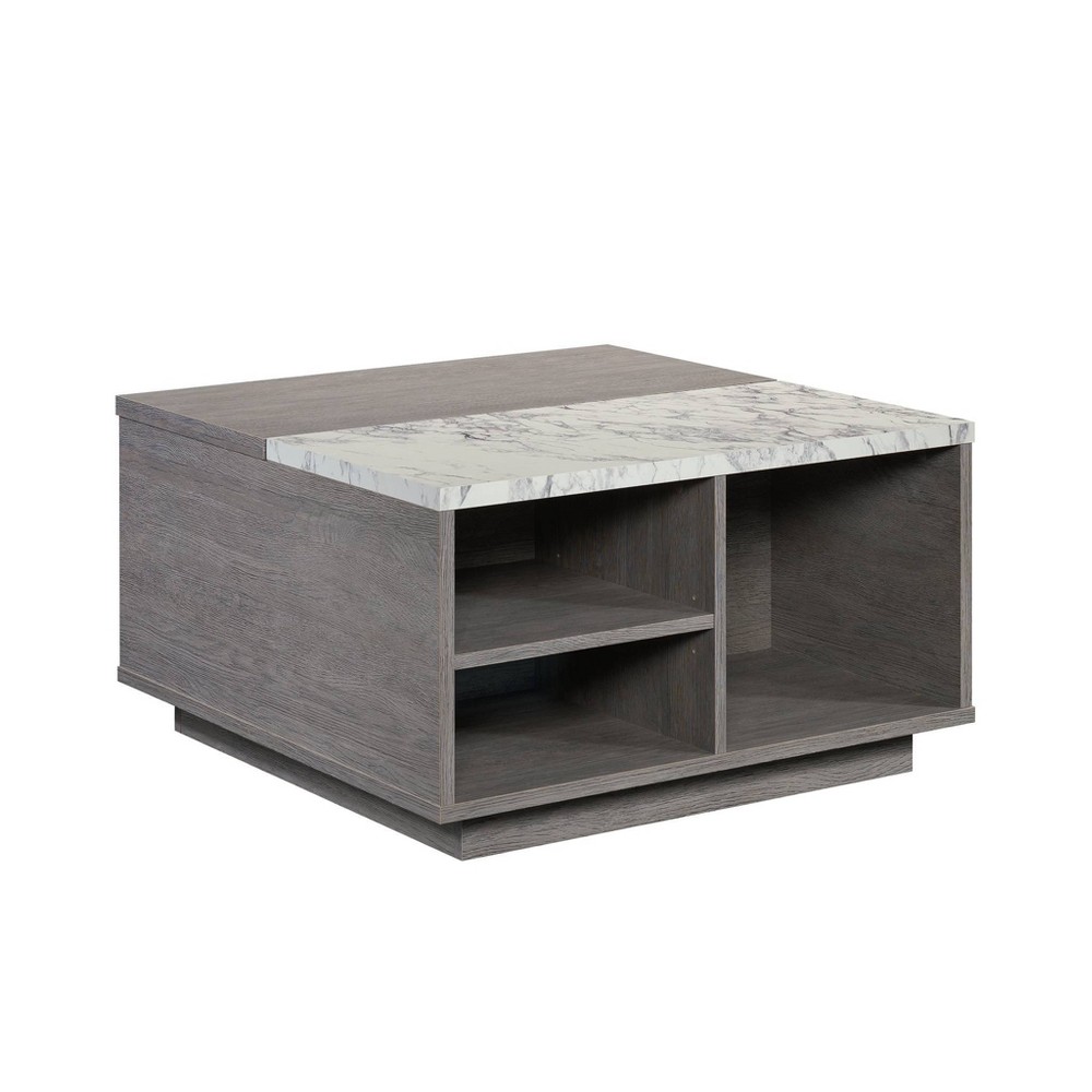 Photos - Coffee Table Sauder East Rock Lift Top  Ashen Oak - : Hidden Storage, Adjust 