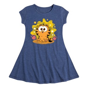 Girls' - Garfield - Baby Garfield Paws And Stars Fit & Flair Cap Sleeve Dress - 1 of 3