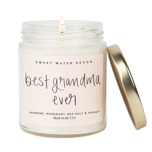 Sweet Water Decor Best Grandma Ever 9oz Clear Jar Candle - 1 of 3