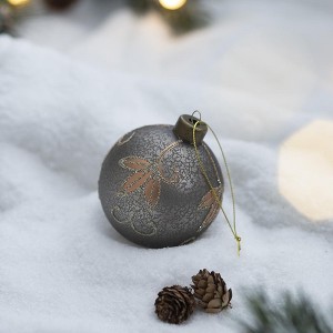 YOOCOZZ Shining Household Christmas Decoration 12 Set, 3" Silver XmasTree Ball Ornaments, Eye-catching Glass Party Decorative Hanging - 1 of 4