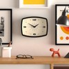 Movie Wall Clock Rectangular Retro Clock 10 Inch Black Cool Mid Designer Look Kitchen Living Room Office - 3 of 4
