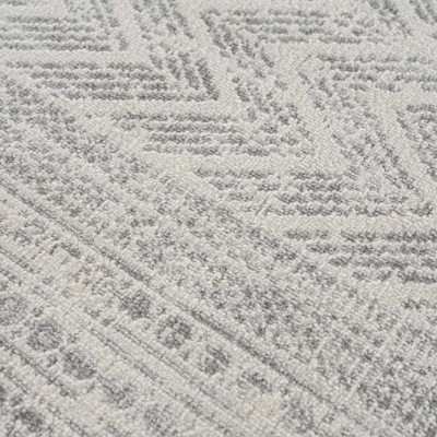 Chinnor Gray and Off-White Medium Pile Area Rug