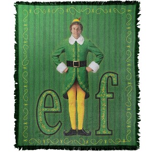 Elf Buddy The Elf Logo Blanket 50"x60" Woven Tapestry - 1 of 4