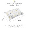 BreathableBaby Cotton Percale Pillowcase, For 13" x 18"/33 x 46 cm Toddler Pillow, Moons & Stars (2-Pack) - 3 of 4