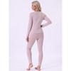 INSPIRE CHIC Women's Underwear Lightweight Long Sleeve Shirt Legging Set Winter Thermals Long Johns - 4 of 4