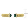 EVERLY JEWELRY | Yellow Plated Sterling Silver 0.20 CT TGW Cubic Zirconia and Malachite wide rounded omega Bangle - 2 of 4