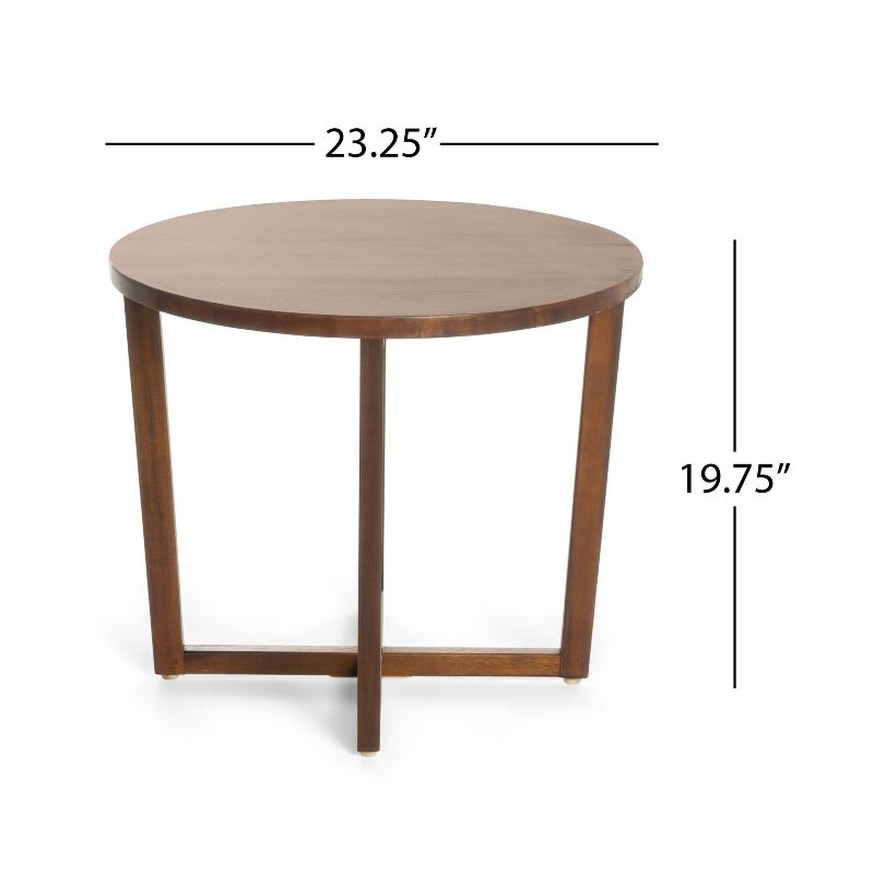 Tansy Small Accent Table - Wood - Rich Mahogany - Christopher Knight Home, 6 of 7