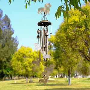 Ridstar Durable Outdoor Metal Dachshund Wind Chime for Outdoor, Patio & Garden Decor-Brown - 1 of 4
