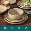 vancasso 16-Piece Brown Kiln-Glazed Curved Edge Set for 4 - Organic Style Plates, Bowls & Soup Cups - 4 of 4