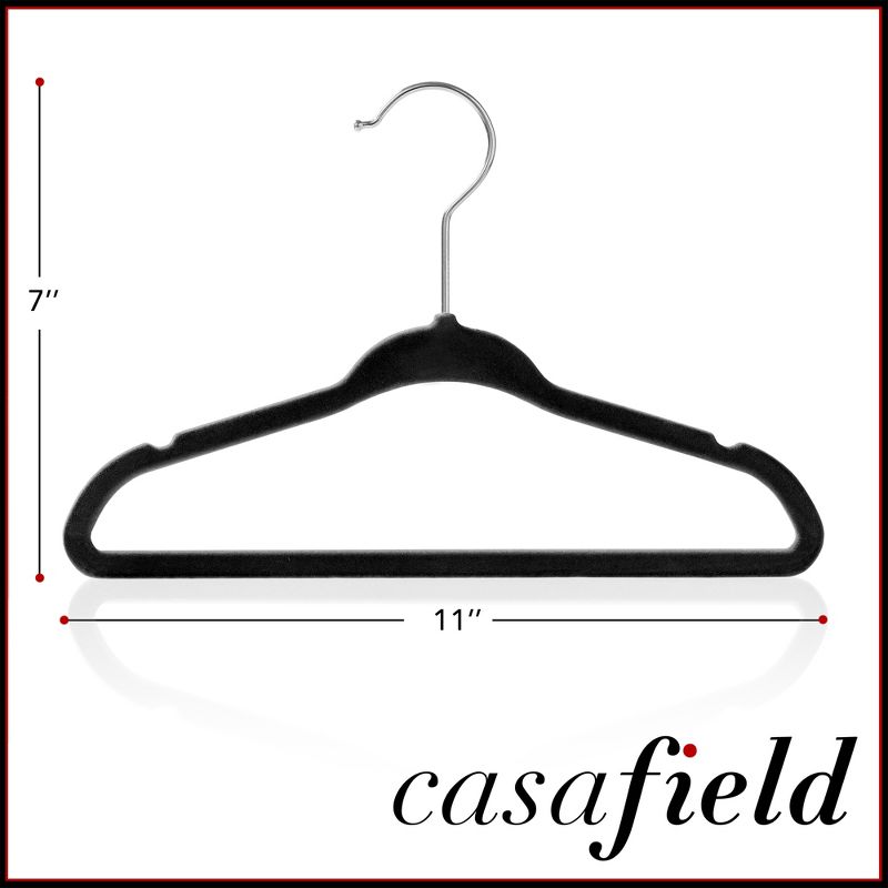 Casafield 11" Velvet Baby Hangers for Infant & Toddler Clothes, Set of 50, 5 of 8