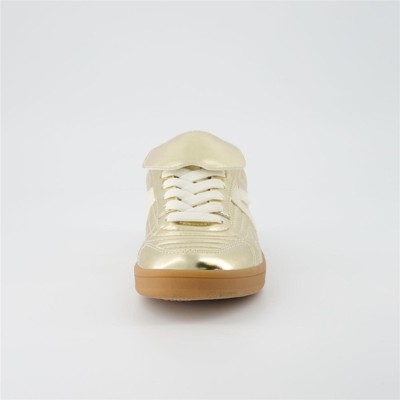 Женские кроссовки CUSHIONAIRE Women's Astro Retro Sneaker, Lace-Up Design +Memory Foam, Wide Widths Available, gold sneakers for women, Gold Metallic, 6 — фото 3