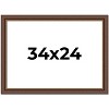 PosterPalooza | Traditional Brown Picture Frame - UV Acrylic, Backing Board, Hanging Hardware Included - 2 of 4