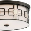 Minka Lavery Modern Ceiling Light Flush Mount Fixture 16" Dark Gray Dimmable LED Frosted White Glass for Bedroom Kitchen Hallway - 3 of 3