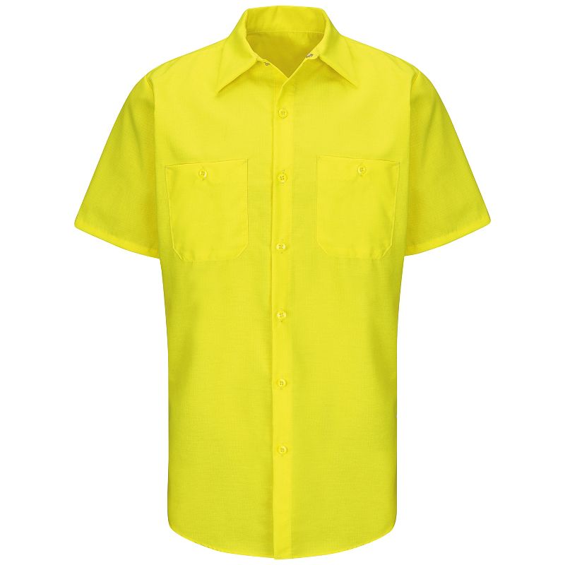 Red Kap Short Sleeve Enhanced Visibility Ripstop Work Shirt, 1 of 5