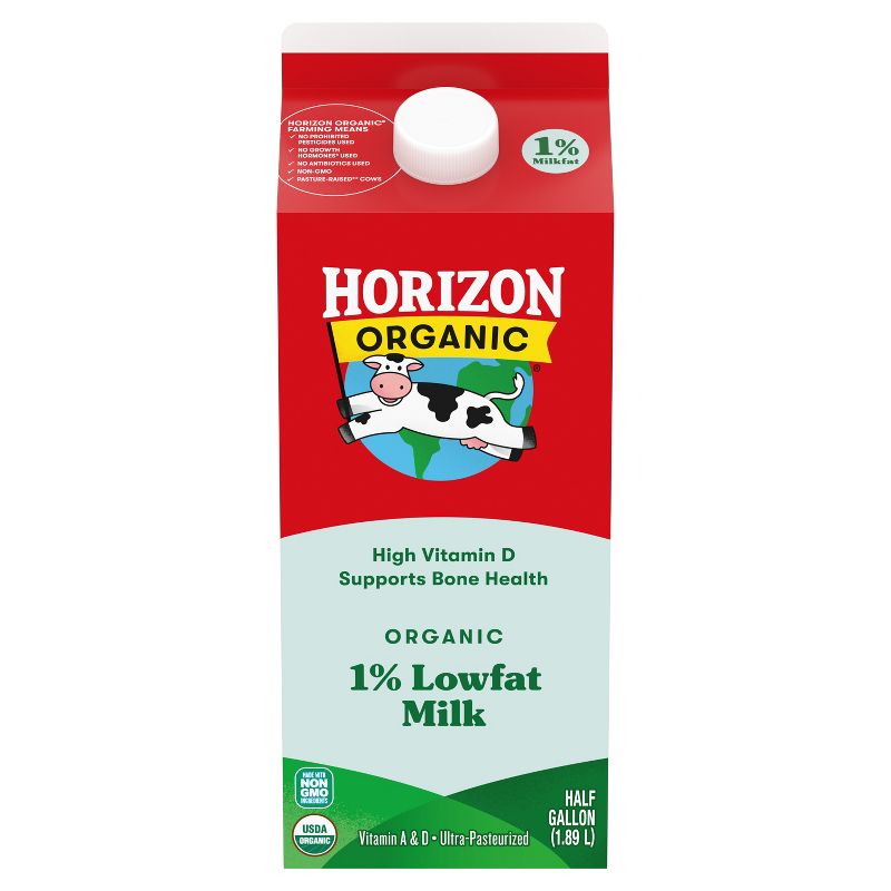 Horizon Organic 1% Lowfat High Vitamin D Milk - 0.5gal, 1 of 9