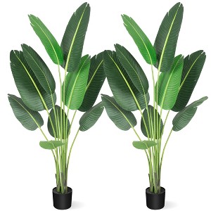 Artificial Plants Indoor - Premium Simulated Silk Fabric, Adjustable Branches, Realistic Look, for Home, Decor, Indoor, Outdoor, Living Room - 1 of 4