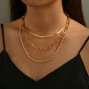 Turandoss 18K Gold Layered Necklaces for Women, Dainty Choker Chain Necklace, Snake Rope Paperclip Chain, Gold Jewelry for Women, Christmas Gifts - 2 of 4