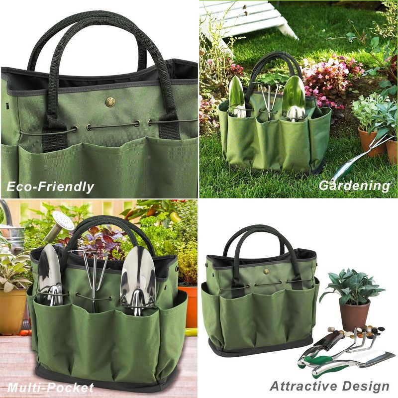 Picnic at Ascot Eco Gardening Tote with 3 Tools - Forest Green, 4 of 5