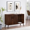 Saracina Home 44" Mid-Century Modern Asymmetrical Sideboard Dark Walnut : Credenza Buffet Console - 3 of 4