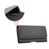 LUXMO Large Horizontal Universal Leather Pouch w/ Dual Card Slots - Black - 4 of 4