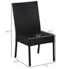Aghana Digitals 4 Cream PE Rattan Patio Dining Chairs with Padded Cushions, High Backrest & - 3 of 4
