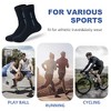 Paaaawaters Black men's mid-tube sports socks for summer, thin, breathable, versatile and durable(Twelve pairs) - 4 of 4