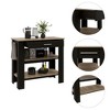 Depot E-Shop Kitchen Island 37" H, Two Open Storage Shelves, One Drawer, Four Legs,Towel Hanger - 4 of 4