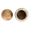 Storied Home Modern Marble Canister with Wood Lid - 4 of 4