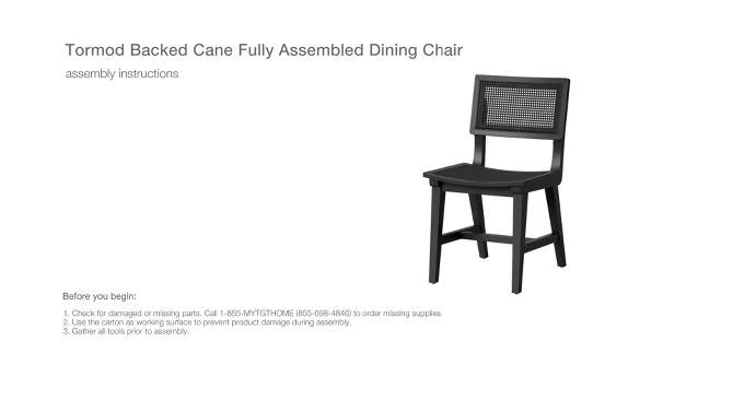 Tormod Backed Cane Dining Chair - Threshold™, 2 of 15, play video