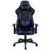 Flash Furniture X20 Gaming Chair Racing Office Ergonomic Computer PC Adjustable Swivel Chair with Reclining Back in Blue LeatherSoft - 3 of 4