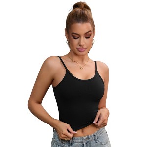 INSPIRE CHIC Women's Ribbed Spaghetti Straps Shapewear Camisoles - 1 of 4