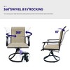 Swivel Dining Chairs Set of 2, Outdoor Swivel Breathable Textilene Patio Chairs Lawn Chairs for Front Porch Backyard Deck - 2 of 4