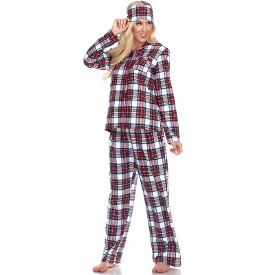 Women's Three-Piece Pajama Set - White Mark