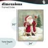 Stupell Industries Joyful Santa & Cuddling Reindeer Framed Giclee Art - 4 of 4