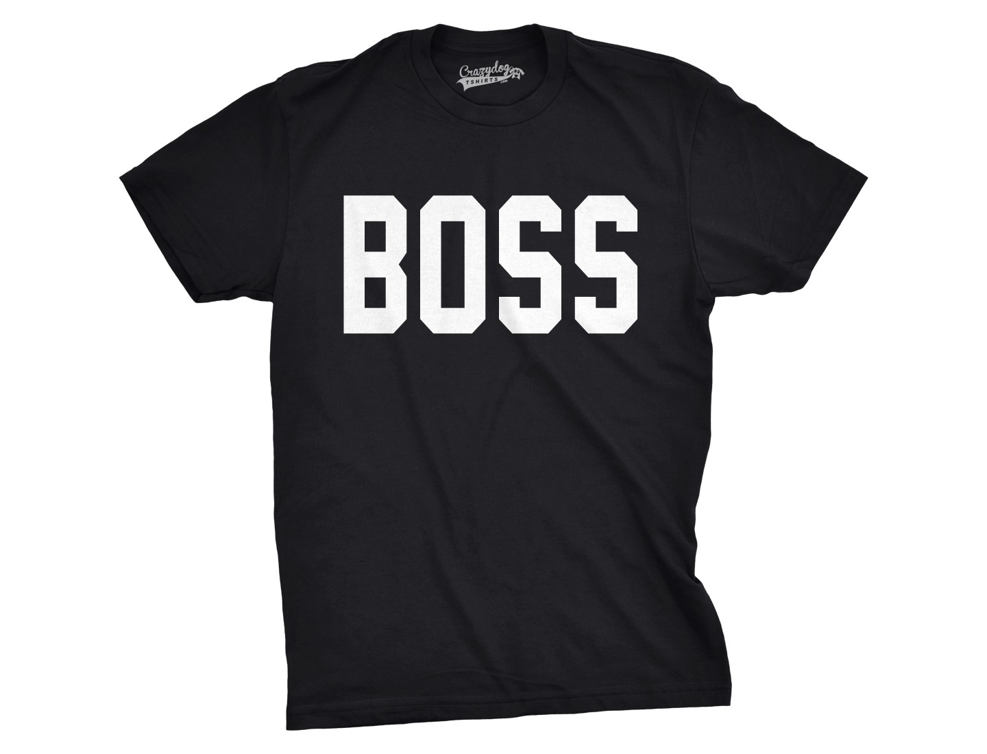 Мужская футболка Crazy Dog T-Shirts, Inc. Boss Shirt Funny T shirts for Dads Hilarious Matching Tees for Family T shirt - Crazy Dog T Shirt Gift for Dad Black, цвет: Чёрный — фото 1