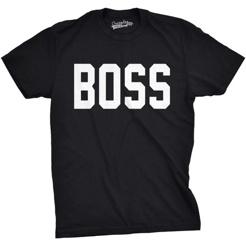 Мужские футболки Crazy Dog T-Shirts, Inc. Mens Boss Shirt Funny T shirts for Dads Hilarious Matching Tees for Family T shirt - Crazy Dog Men's T Shirt Gift for Dad Black M